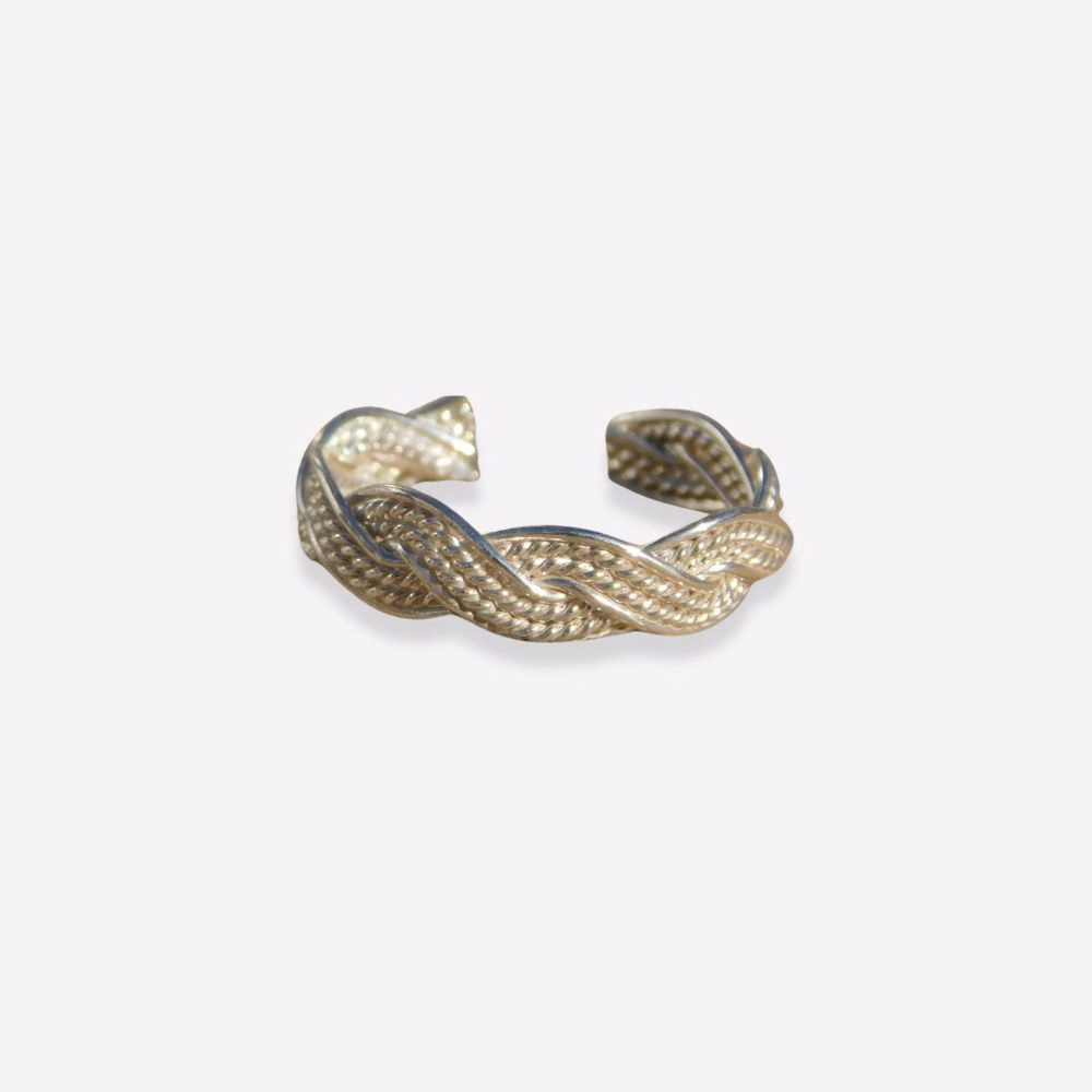 anillo pie trenzado