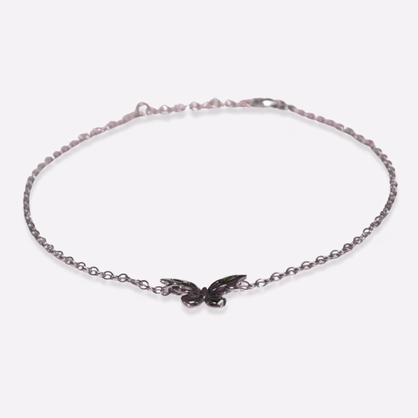 tobillera plata de ley mariposa