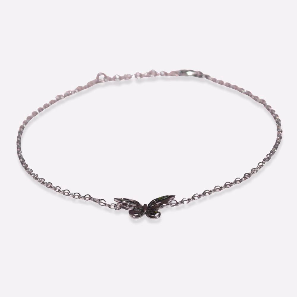tobillera plata de ley mariposa