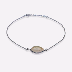 tobillera plata de ley de concha