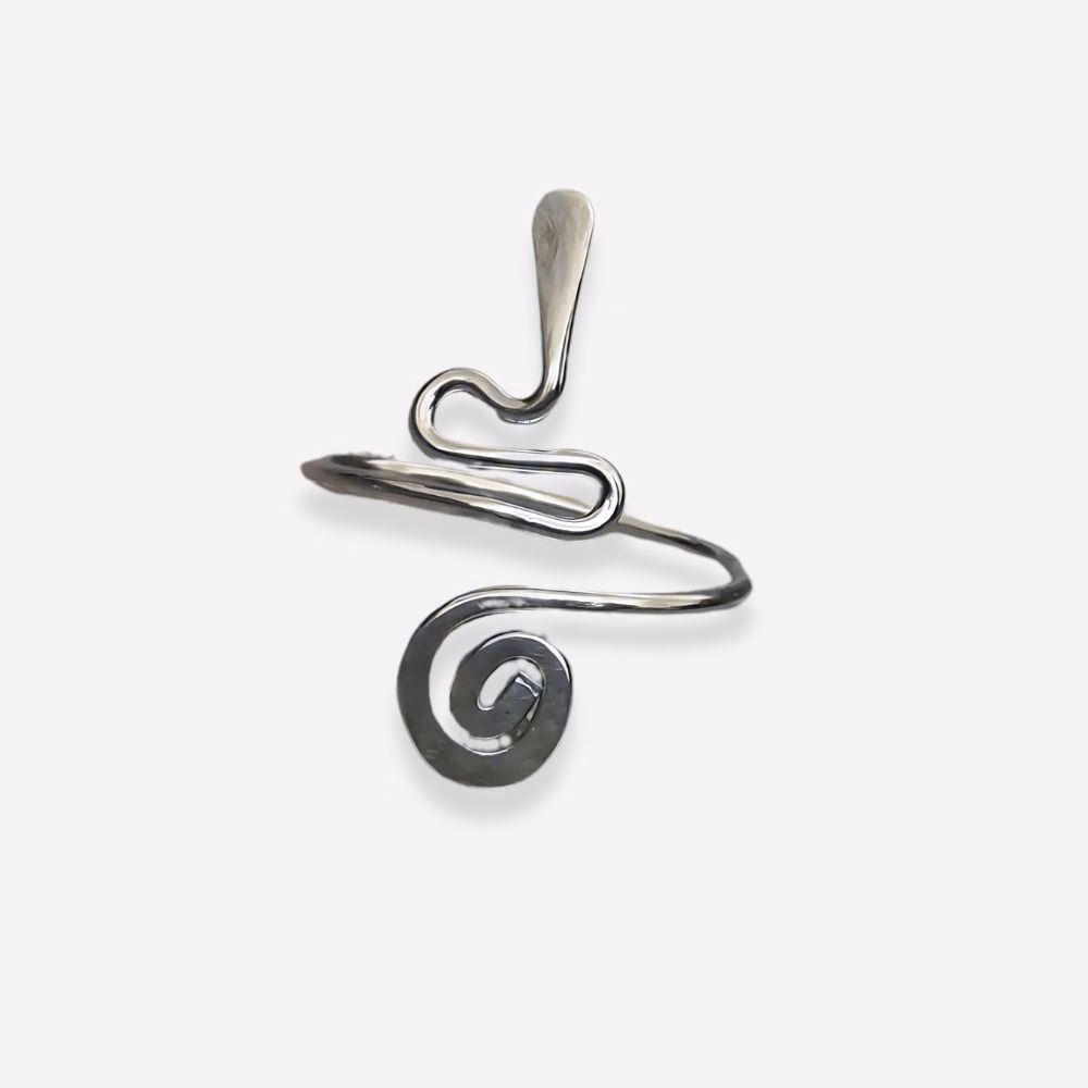 anillo serpiente cola de espiral