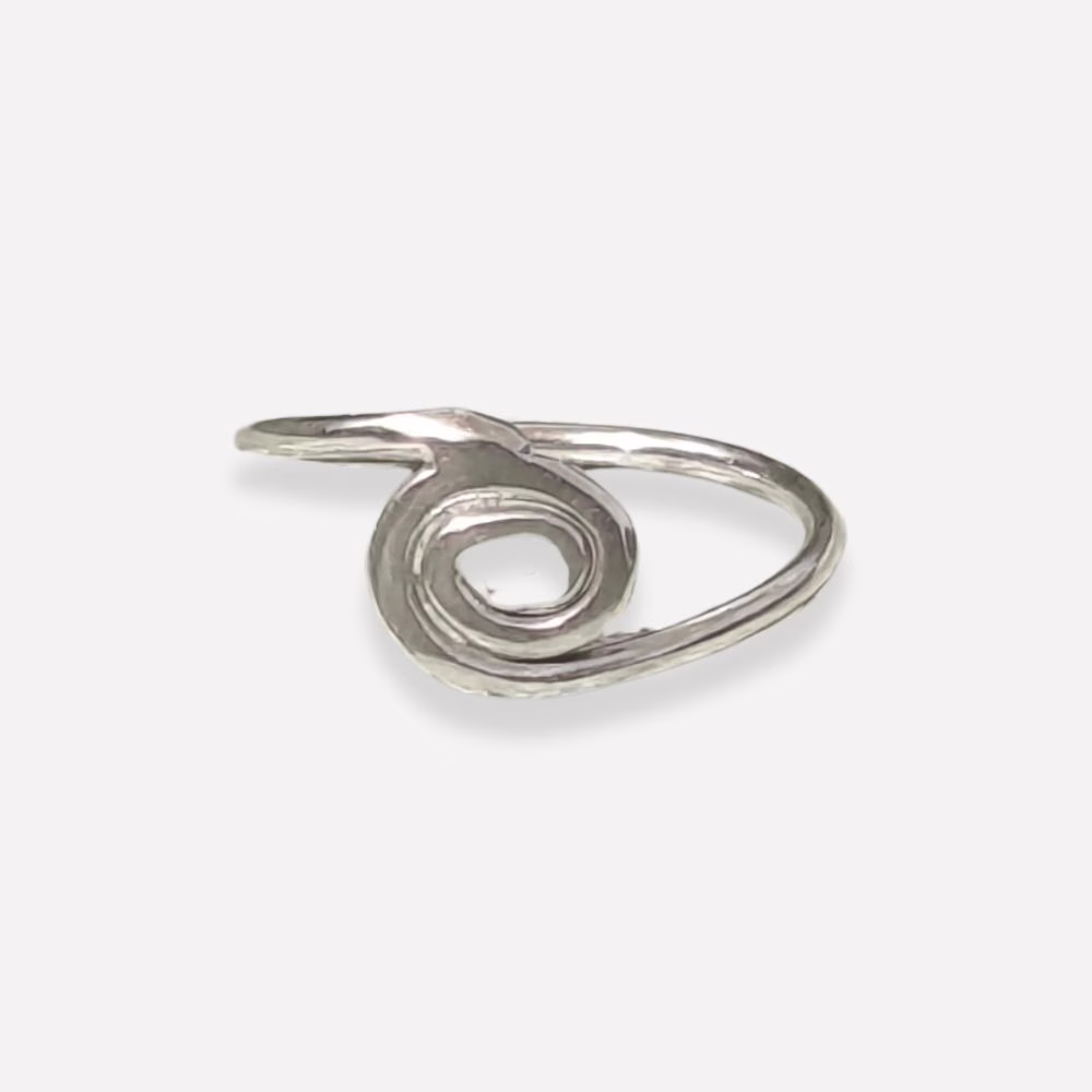 anillo serpiente cola de espiral