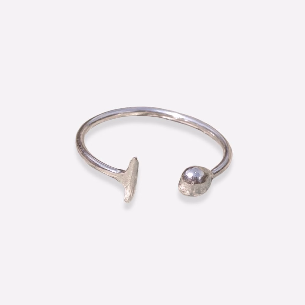 anillo serpiente cola de espiral