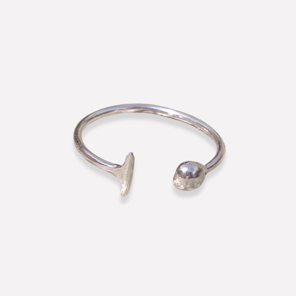 anillo serpiente cola de espiral