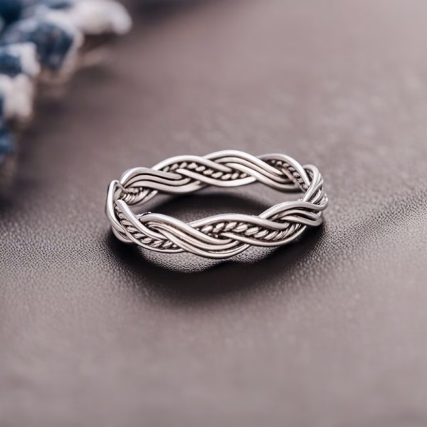 anillo de trenza liso